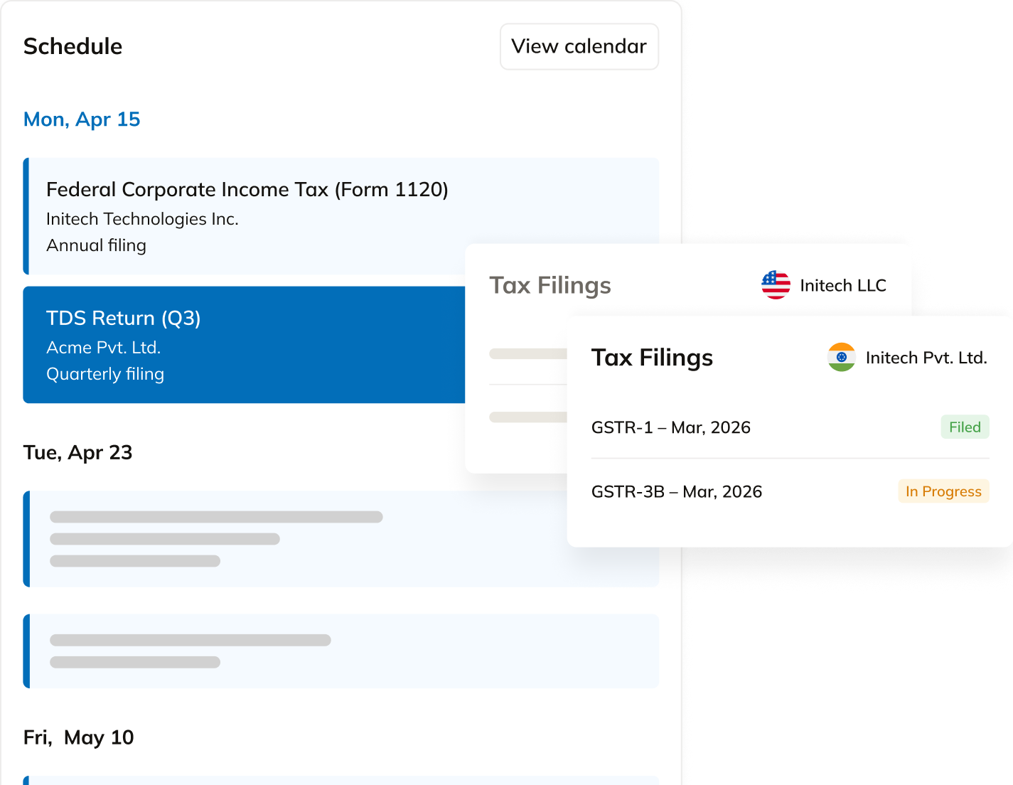 Commenda compliance tracking dashboard with filing deadlines and regulatory obligation monitoring across jurisdictions